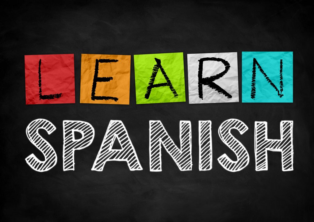 Learn Spanish from the chalkboard