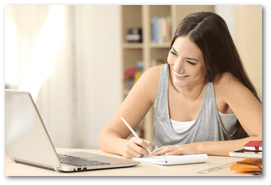 Studying Spanish from the laptop