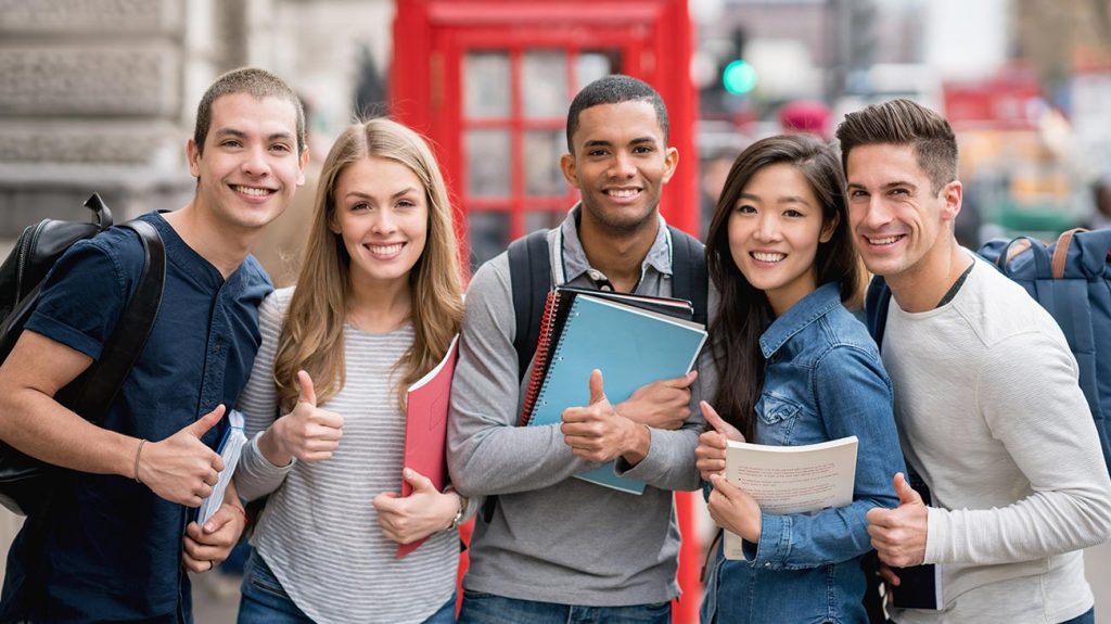Foreign Students are studying Spanish abroad.
