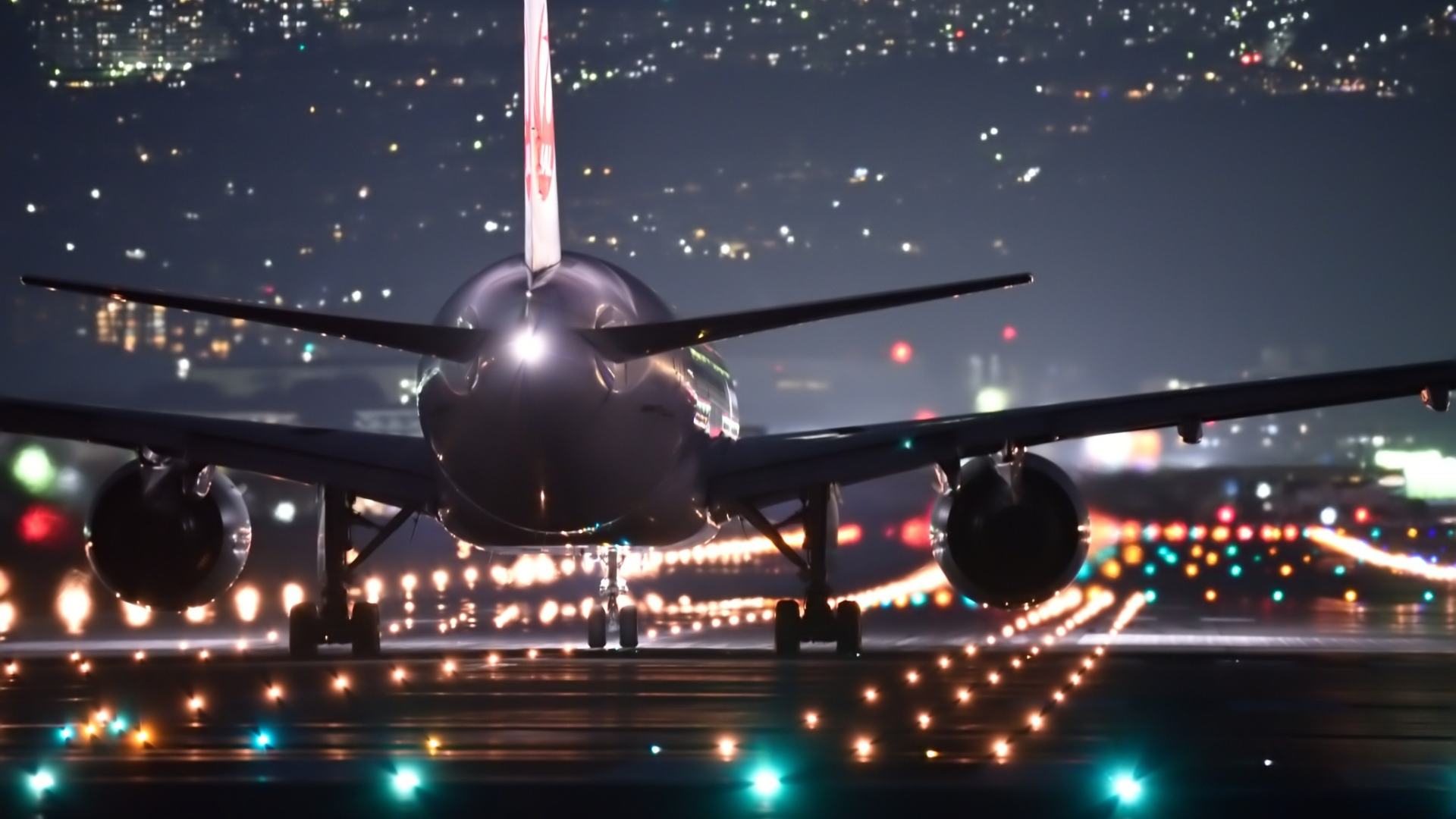 The airplane is getting ready for takeoff. 